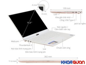 Chi tiết thiết kế của laptop Dell XPS 9370