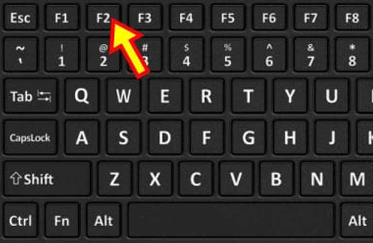 Sử dụng phím F2 hoặc F11 trên bàn phím để có thể sửa được lỗi