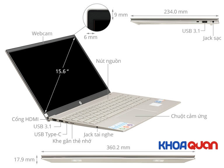 Laptop HP Pavilion 15 Gen 10 Máy Cũ Cấu Hình Cao Giá Rẻ