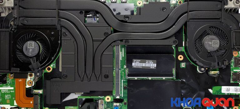 Hệ thống tản nhiệt của ThinkPad P15 Gen 2 được trang bị rất khủng