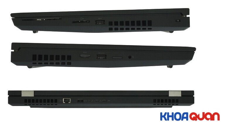 Các cổng kết nối trên Lenovo ThinkPad P15 Gen 2 đầy đủ