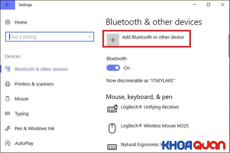 Nếu chưa bật bluetooth thì người dùng không thể sử dụng bluetooth kết nối với các thiết bị ngoại vi